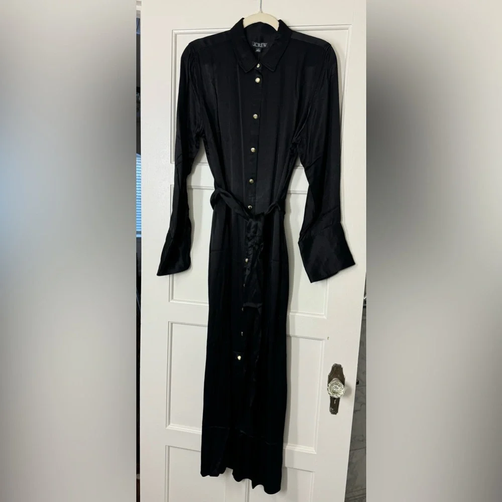 J.Crew Drapey shirtdress in luster crepe BU107
